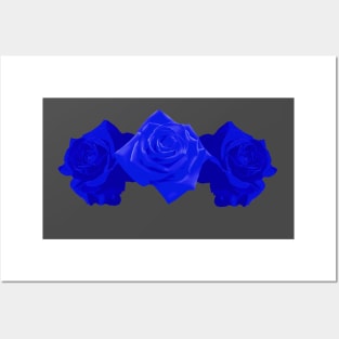 Three Blue Roses Posters and Art